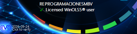Reprogramaciones MBV: usuario con licencia WinOLS5 verificada por EVC